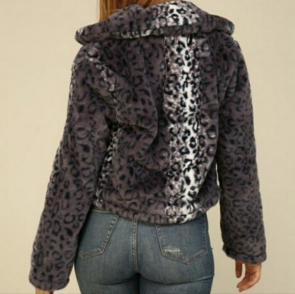 LS LeopardPrint Faux-FurCoat Black - Picture 9 of 16